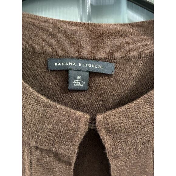 Women's Banana Republic Size Med Wool Blend Cardigan Sweater Hook & Eye Closure - Picture 2 of 6